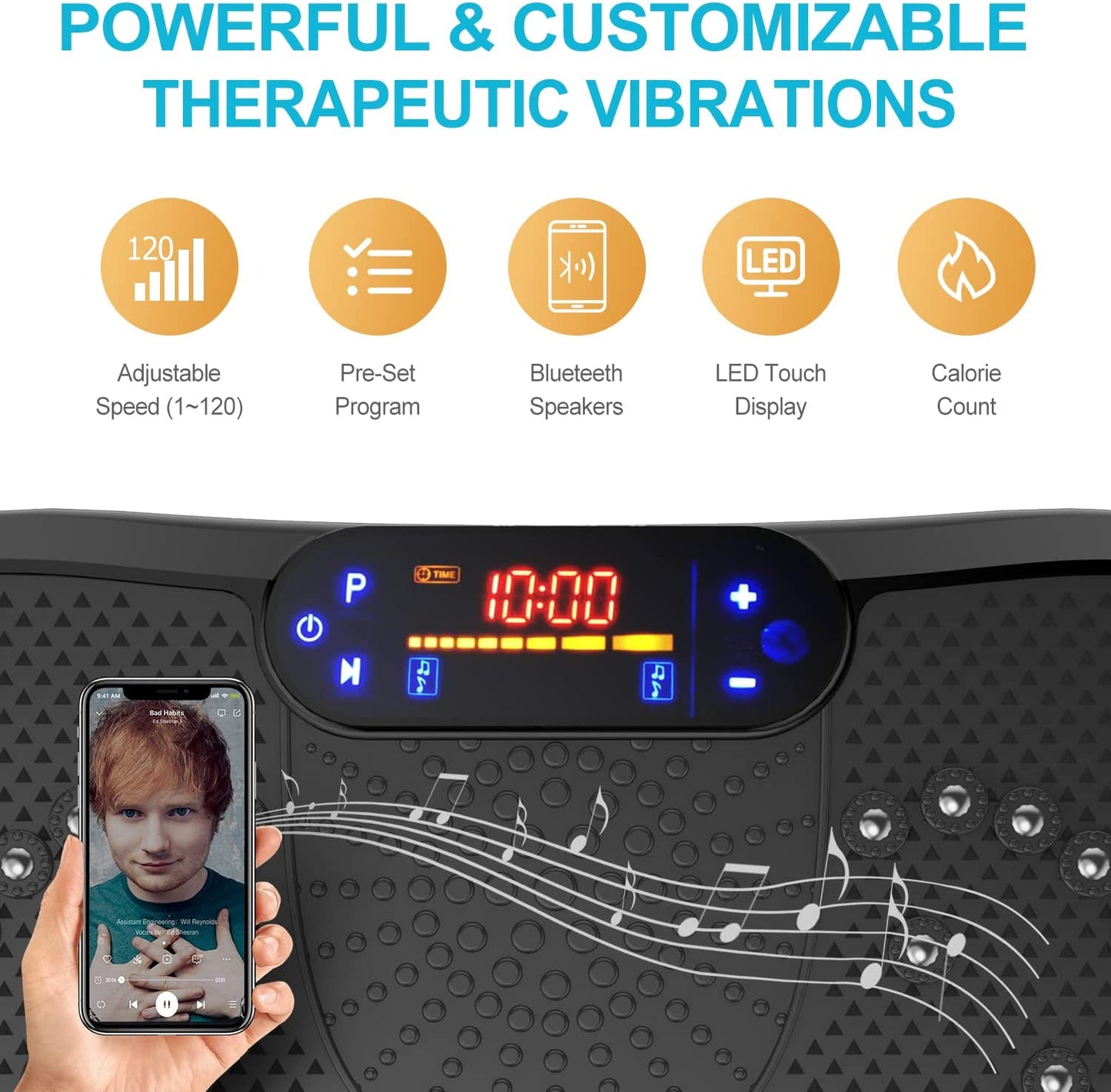 Vibration Plate Exercise Machine Whole Body Workout Vibrate Fitness Platform Lymphatic Drainage Machine for Weight Loss Shaping Toning Wellness Home Gyms Workout