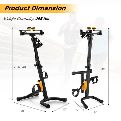 Folding Pedal Exercise Bike with Adjustable Resistance Full Body Home Rehab Machine